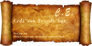 Czövek Erzsébet névjegykártya
